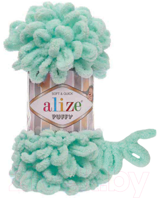 Изображение товара Пряжа для вязания Alize Puffy 100% микрополиэстер / 19 (9.2м, светло-бирюзовый)
