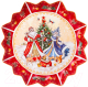 Блюдо Lefard Дед Мороз и Снегурочка / 85-1735 (красный) - 