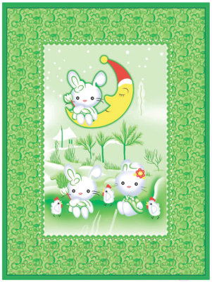 

Одеяло детское Baby Nice, Зайка на луне / D321511/14GR