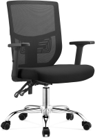 Кресло офисное Mio Tesoro Lisa-M (черный/черный) - 