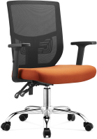 Кресло офисное Mio Tesoro Lisa-M (черный/оранжевый) - 
