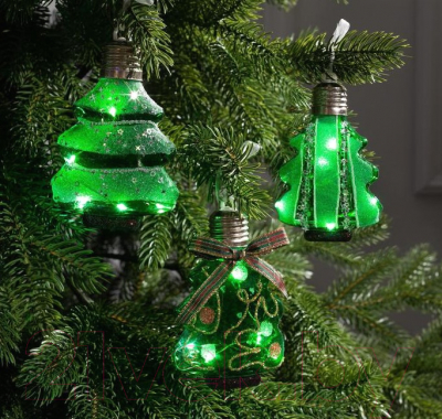 

Набор елочных игрушек Luazon, Зеленый;серебристый, Елочки зеленые 4834896