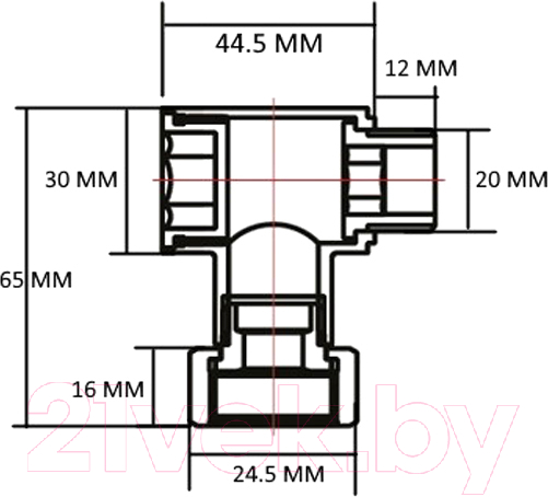 Угольник соединительный Smart 549-2SCH040504CN