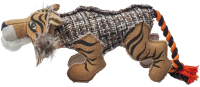 Игрушка для собак Duvo Plus Тигр с оранжевым хвостом / 11763/DV (коричневый/черный) - 