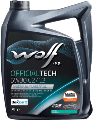 Моторное масло WOLF OfficialTech 5W30 C2/C3 / 65629/5 (5л)