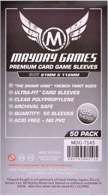 Набор протекторов для игровых карточек Mayday Games Страшные сказки / MDG-7143 (50шт, прозрачный)