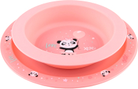 Набор посуды для кормления Canpol Exotic Animals / 56/523 (розовый) - 