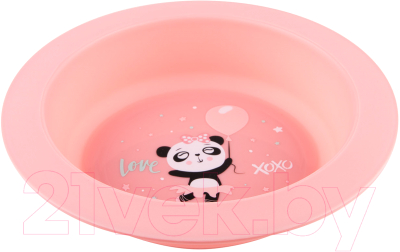 Набор посуды для кормления Canpol Exotic Animals / 56/523 (розовый)