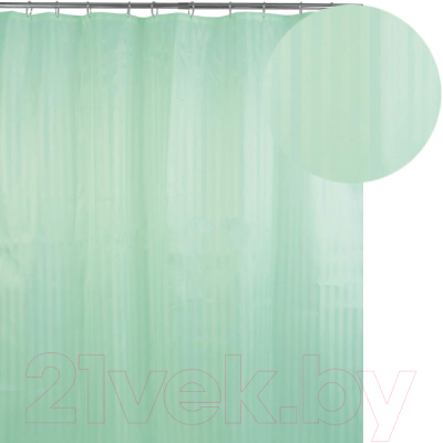 Шторка-занавеска для ванны АкваЛиния 023А-01 (зеленый)