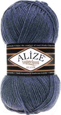 Изображение товара Пряжа для вязания Alize Superlana 25% шерсть, 75% акрил / 203 (280м, джинс меланж)