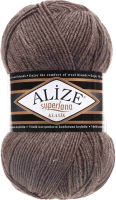 Пряжа для вязания Alize Superlana 25% шерсть, 75% акрил / 240 (280м, коричневый меланж) - 