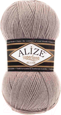 Изображение товара Пряжа для вязания Alize Superlana 25% шерсть, 75% акрил / 541 (280м, норка)