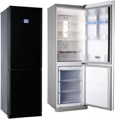 Холодильник с морозильником LG GA-B409TGMR - вид спереди