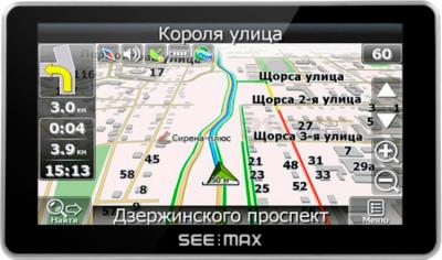 GPS навигатор SeeMax navi E510 HD BT 8GB ver. 3 - фронтальный вид