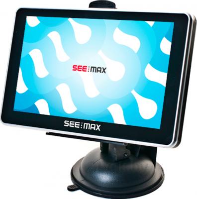 GPS навигатор SeeMax navi E510 HD BT 8GB ver. 3 - общий вид с креплением