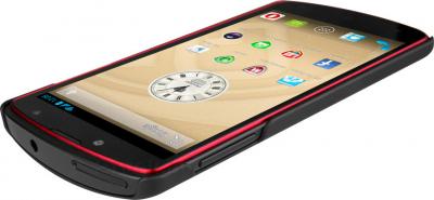 Смартфон Prestigio MultiPhone 7500 (32GB, черный) - вид лежа