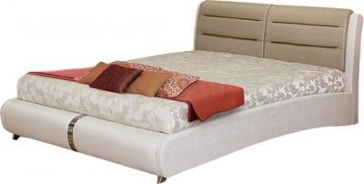 Двуспальная кровать Королевство сна VERA (160x200 золотая с жемчужным) - общий вид