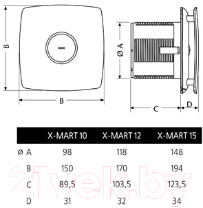 Вентилятор накладной Cata X-MART 10 (Standard)