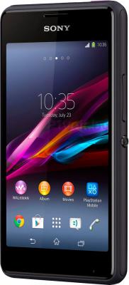 Смартфон Sony Xperia E1 Dual / D2105 (черный) - полубоком