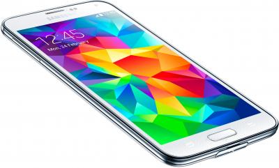 Смартфон Samsung Galaxy S5 G900H (16GB, White) - вид лежа