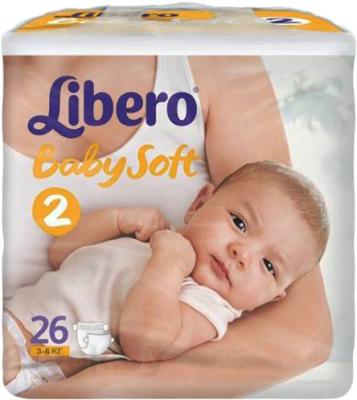 Подгузники детские Libero Baby Soft 2 (26шт) - общий вид