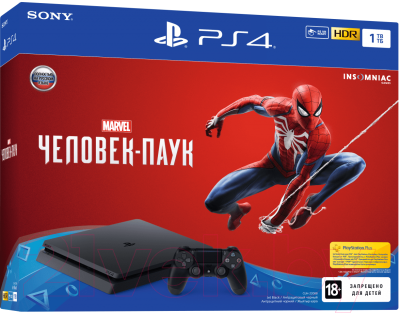 Игровая приставка PlayStation 4 Slim 1TB + игра Marvel Человек-паук / PS719763215