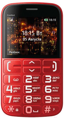 Мобильный телефон BQ Comfort BQ-2441 (красный/черный)