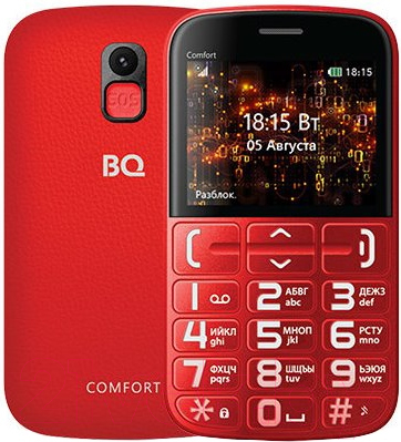 Мобильный телефон BQ Comfort BQ-2441 (красный/черный)