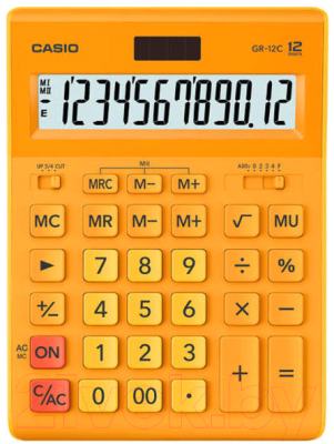 Калькулятор Casio GR-12C-RG-W-EP (оранжевый)