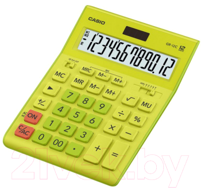 Калькулятор Casio GR-12C-GN-W-EP (салатовый)
