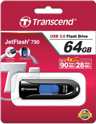Usb flash накопитель Transcend JetFlash 790 64GB (TS64GJF790K)