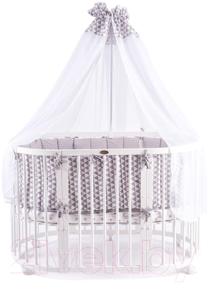 Комплект постельный для малышей ComfortBaby Colorit Арлекино (серый)