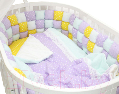 Комплект постельный для малышей ComfortBaby Colorit HappyFamily Конфетти