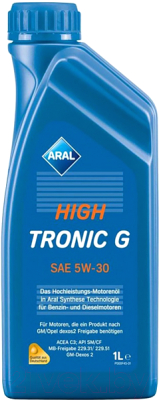 Моторное масло Aral HighTronic G 5W30 (1л)