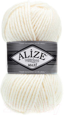 Пряжа для вязания Alize Superlana Maxi (100м, молочный)