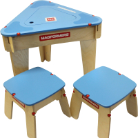 Комплект мебели с детским столом Magformers Треугольный / 62003 (синий) - 