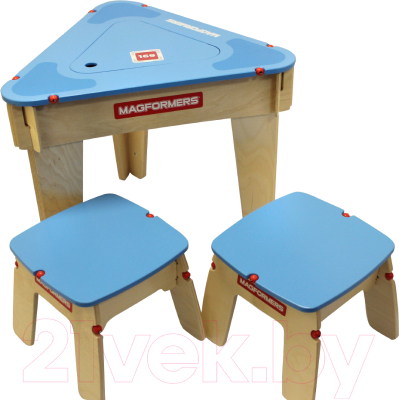 Комплект мебели с детским столом Magformers Треугольный / 62003 (синий)
