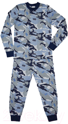 Пижама детская Купалинка 759214 (р.134,140-64, набивка камуфляж/темно-синий)