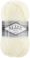 Пряжа для вязания Alize Superlana Maxi 01 (100м, кремовый) - 