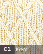Пряжа для вязания Alize Superlana Maxi 01 (100м, кремовый)