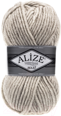 Пряжа для вязания Alize Superlana Maxi 25% шерсть, 75% акрил / 152 (100м, бежевый меланж)