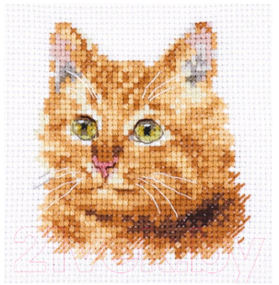 Набор для вышивания Алиса Животные в портретах. Рыжий кот / 0-207