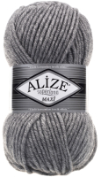 Пряжа для вязания Alize Superlana Maxi 25% шерсть, 75% акрил / 21 (100м, серый меланж) - 