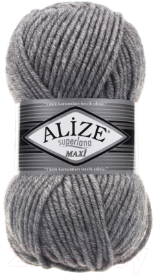 Изображение товара Пряжа для вязания Alize Superlana Maxi 25% шерсть, 75% акрил / 21 (100м, серый меланж)