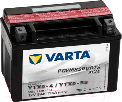 Мотоаккумулятор Varta Powersports AGM TX9-BS / 508012014 (8 А/ч)