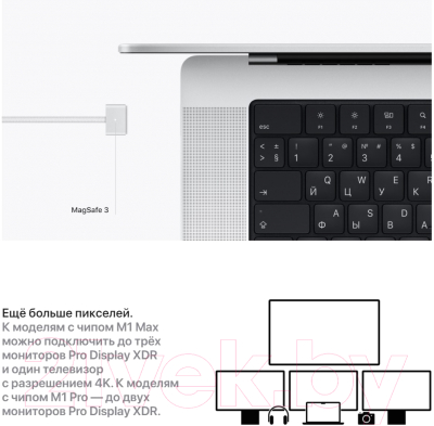 Ноутбук Apple MacBook Pro 14" M1 Pro 2021 1TB / MKGQ3 (серый космос)