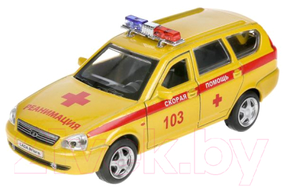 Автомобиль игрушечный Технопарк Lada Priora Реанимация / PRIORAWAG-12SLAMB-YE