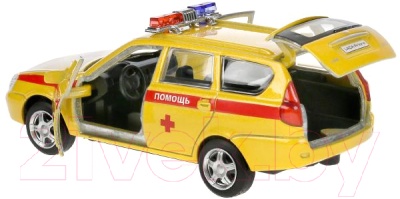 Автомобиль игрушечный Технопарк Lada Priora Реанимация / PRIORAWAG-12SLAMB-YE