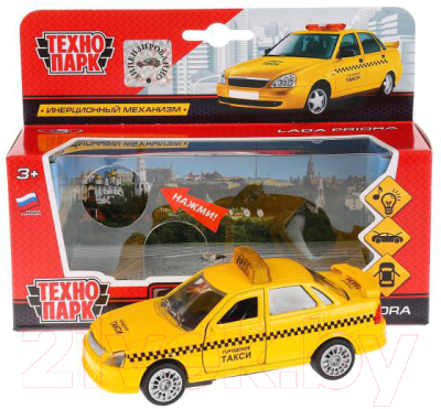 Автомобиль игрушечный Технопарк Lada Priora Такси / CT12-440-5