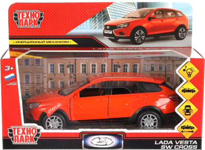 Автомобиль игрушечный Технопарк Lada Vesta SW Cross / VESTASWCR-124SL-OG (оранжевый)